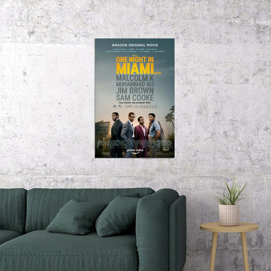 One Night In Miami 2021 Movie Drama Action Poster Wall Art Print Home Wall Decor - xonomax