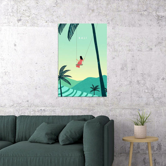 Bali Island Travel Vintage Adversiting Poster Wall Art Print Home Wall Decor - xonomax