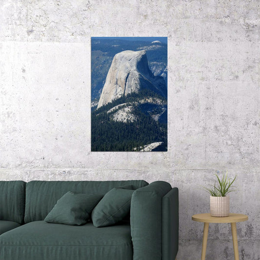 Half Dome And Clouds Yosemite National Park California Poster Wall Art Print Home Wall Decor - xonomax