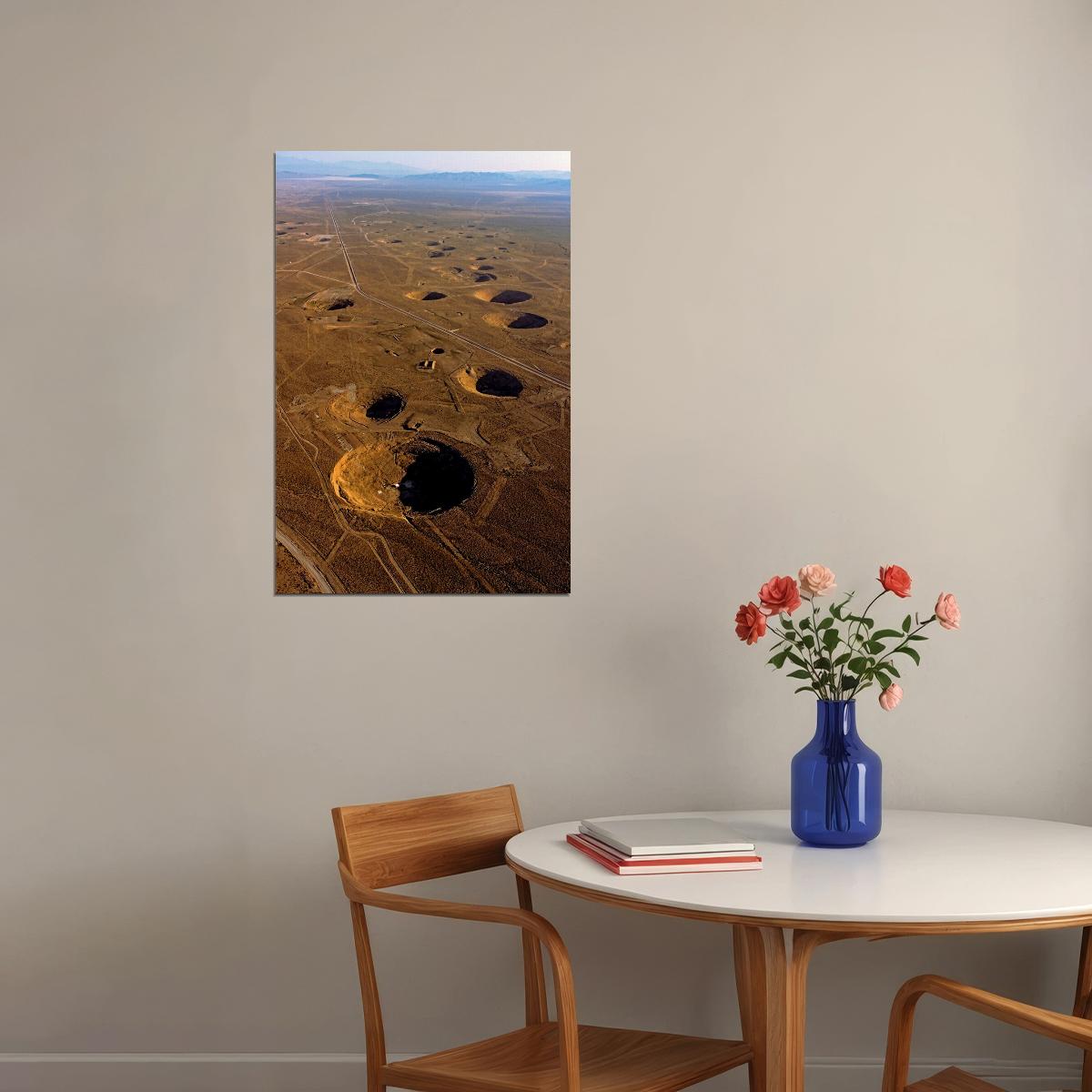 Barringer Meteor Crater Geology Impact Nature Poster Wall Art Print Home Wall Decor - xonomax