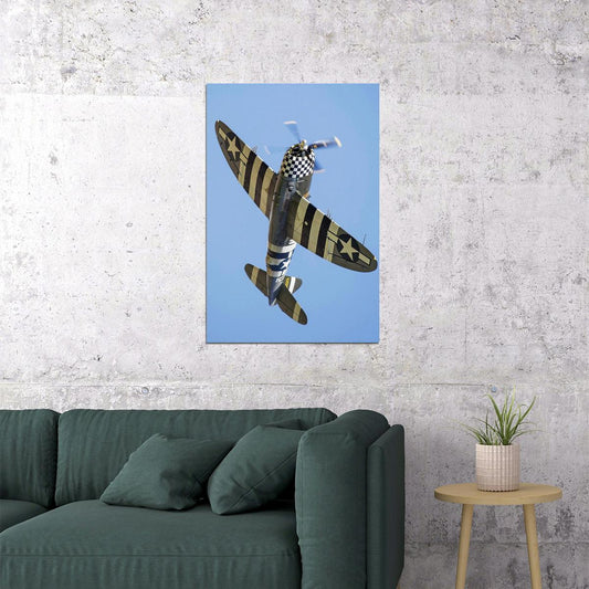 Usaaf P-47 Thunderbolt Fighter Planes In Flight Poster Wall Art Print Home Wall Decor - xonomax