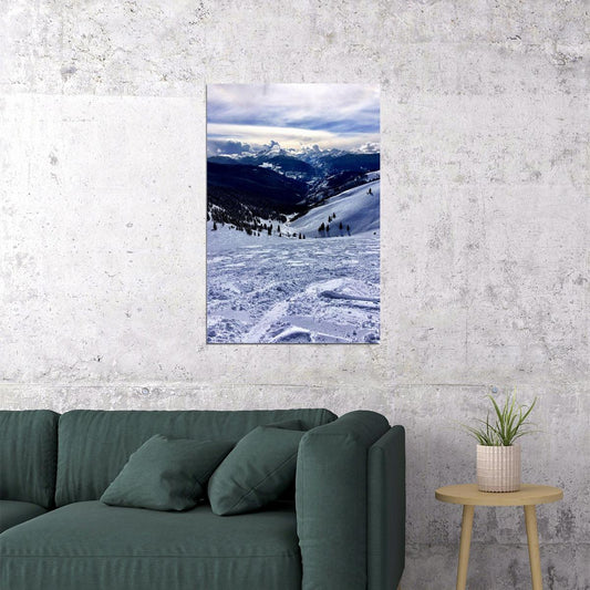 Snow Covered Slopes Above The Breckenridge Ski Resort Poster Wall Art Print Home Wall Decor - xonomax