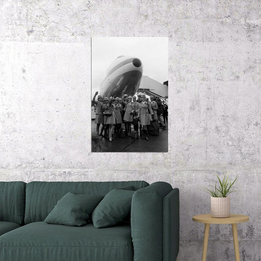 Boeing 747 Jet Ready To Fly Vintage Poster Wall Art Print Home Wall Decor - xonomax
