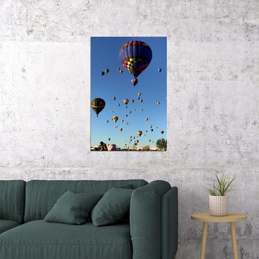 Hot Air Balloon Festival Light Aircraft Poster Wall Art Print Home Wall Decor - xonomax