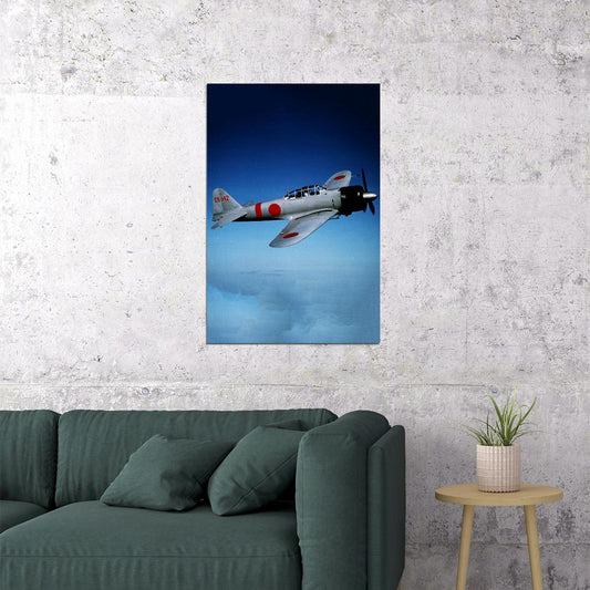 Japanese Mitsubishi Zero Fighter In Flight Poster Wall Art Print Home Wall Decor - xonomax