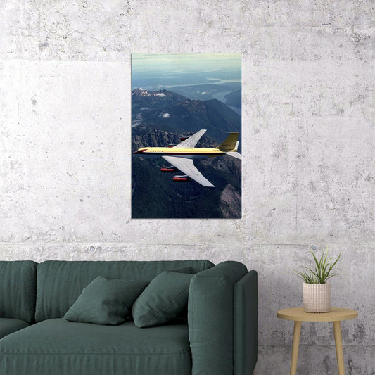Boeing 367-80 Prototype In Flight Aircraft Poster Wall Art Print Home Wall Decor - xonomax