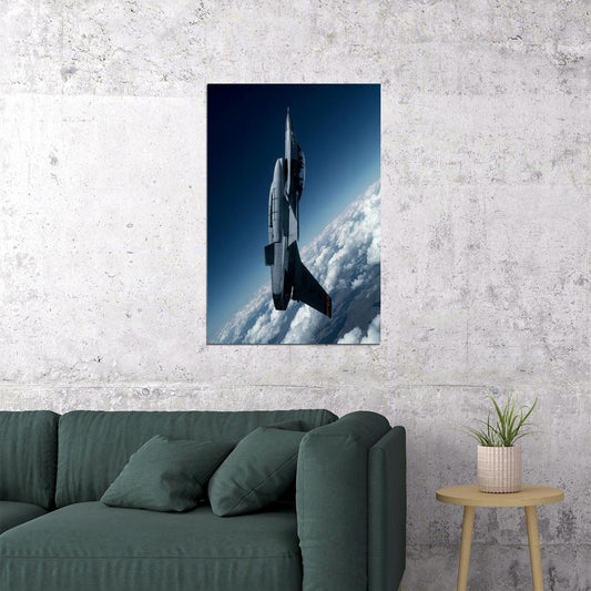 Partially Inverted General Dynamics F-16 Falcon Poster Wall Art Print Home Wall Decor - xonomax