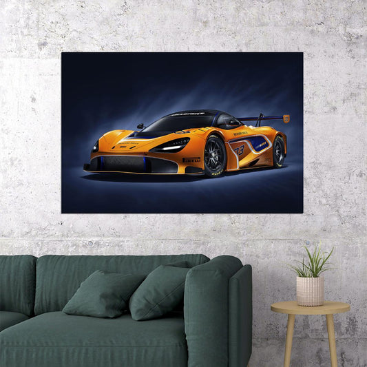Mclaren 720s Gt3 Racing Car Desing Car Poster Wall Art Print Home Wall Decor - xonomax