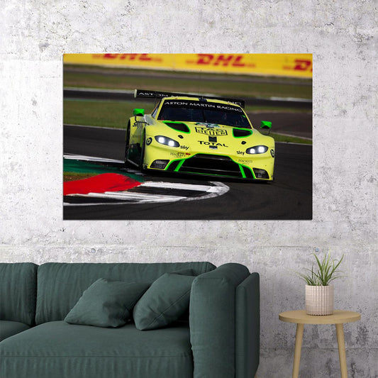 Aston Martin Vantage Gte Racing Car Luxury Poster Wall Art Print Home Wall Decor - xonomax