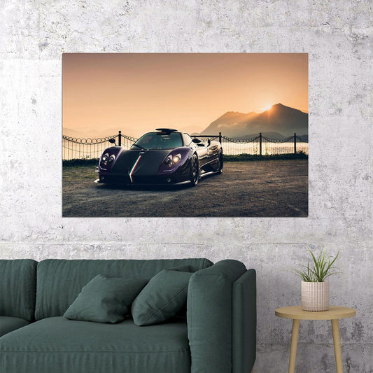Pagani Zonda Aether Sports Car Racing Car Poster Wall Art Print Home Wall Decor - xonomax