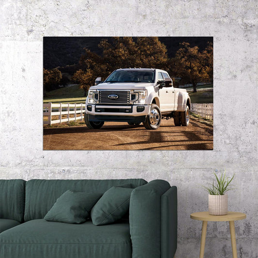 Ford F 450 Super Duty Limited Crew Cab Sports Car Poster Wall Art Print Home Wall Decor - xonomax