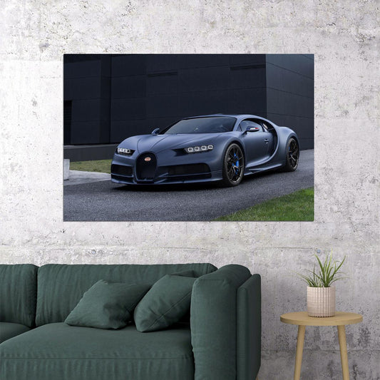 Bugatti Chiron Sport 110 Ans Racing Car Auto Poster Wall Art Print Home Wall Decor - xonomax
