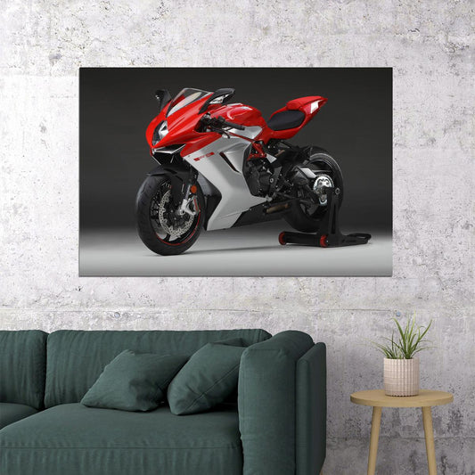 Mv Agusta F3 800 Racing Motorcycle Speed Poster Wall Art Print Home Wall Decor - xonomax