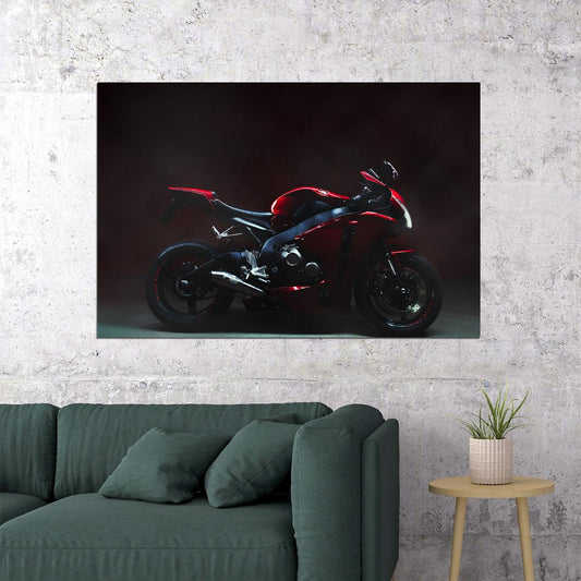 Red Black Honda Cb1000r Motorcycle Speed Poster Wall Art Print Home Wall Decor - xonomax