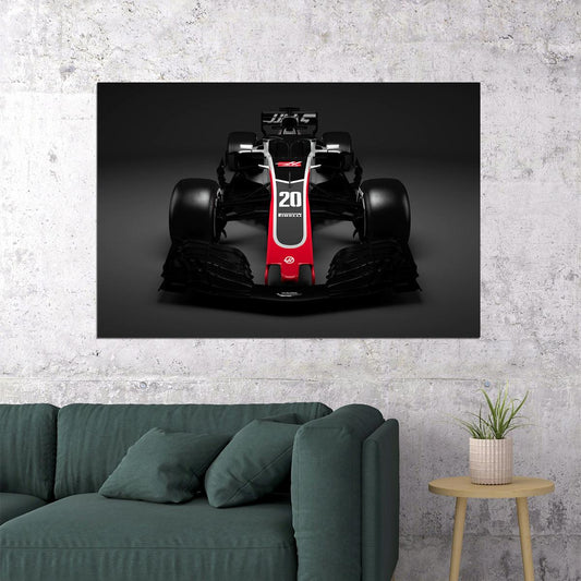 Haas F1 Formula 1 Car Racing Car Speed Fast Poster Wall Art Print Home Wall Decor - xonomax