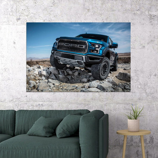 Ford F 150 Raptor Supercrew Off Road Suv Auto Poster Wall Art Print Home Wall Decor - xonomax