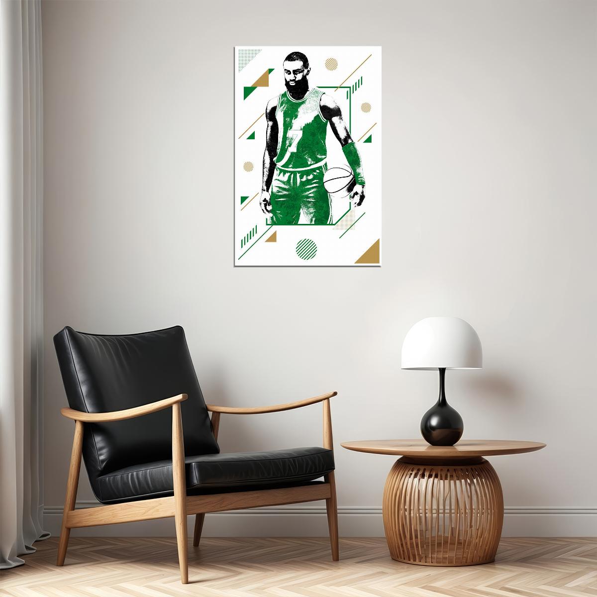 Jaylen Brown Boston Star Nba Basketball Poster Wall Art Print Home Wall Decor