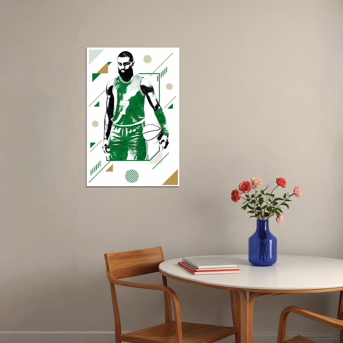 Jaylen Brown Boston Star Nba Basketball Poster Wall Art Print Home Wall Decor