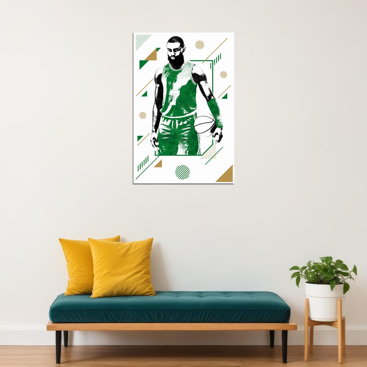Jaylen Brown Boston Star Nba Basketball Poster Wall Art Print Home Wall Decor