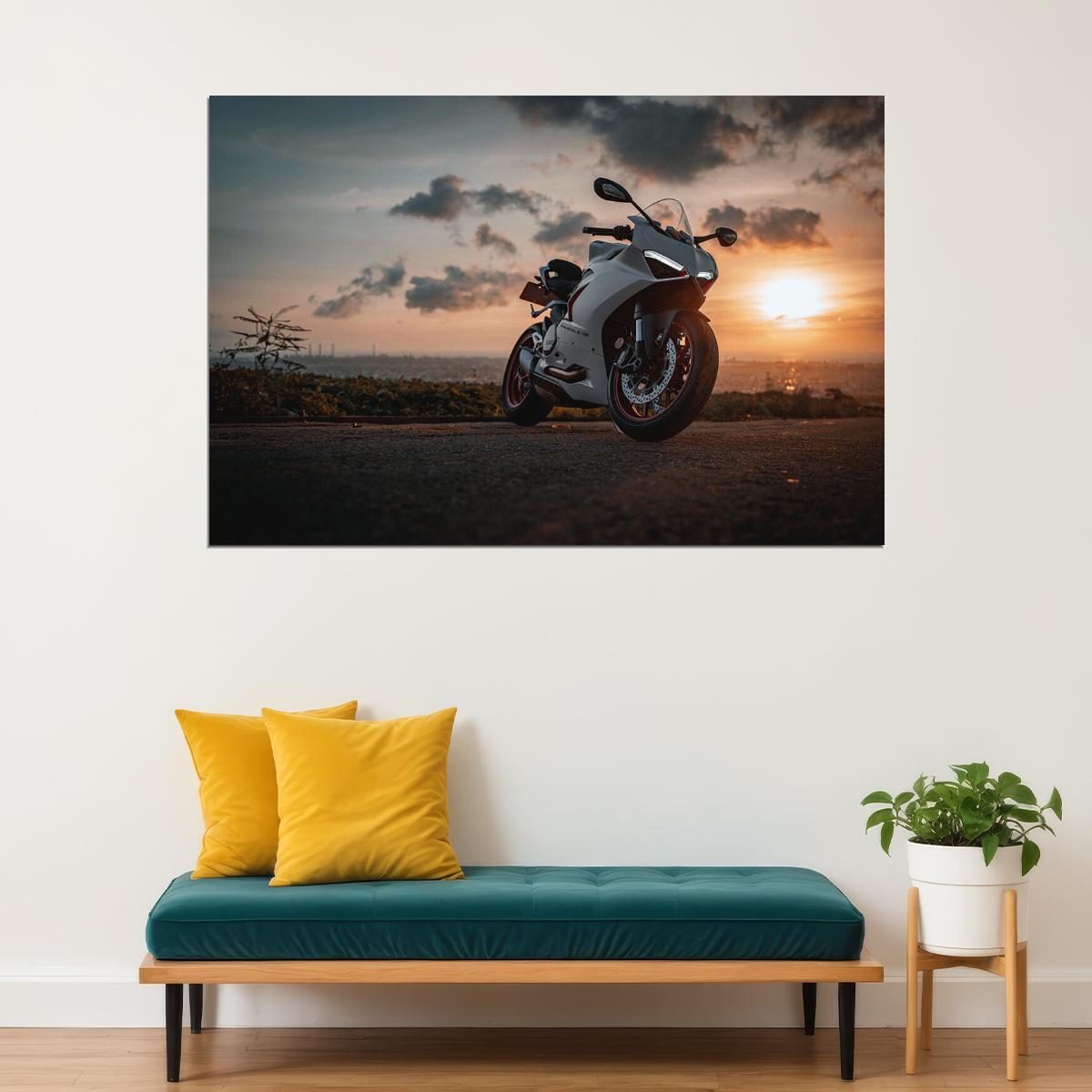 Ducati Racing Motorcycle Expensive Motorcycle Poster Wall Art Print Home Wall Decor