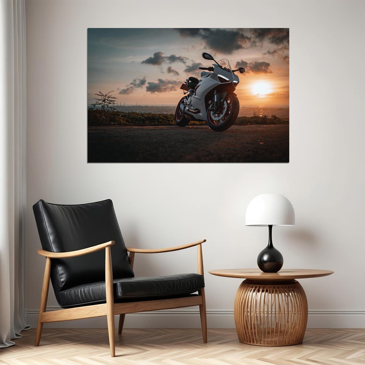 Ducati Racing Motorcycle Expensive Motorcycle Poster Wall Art Print Home Wall Decor