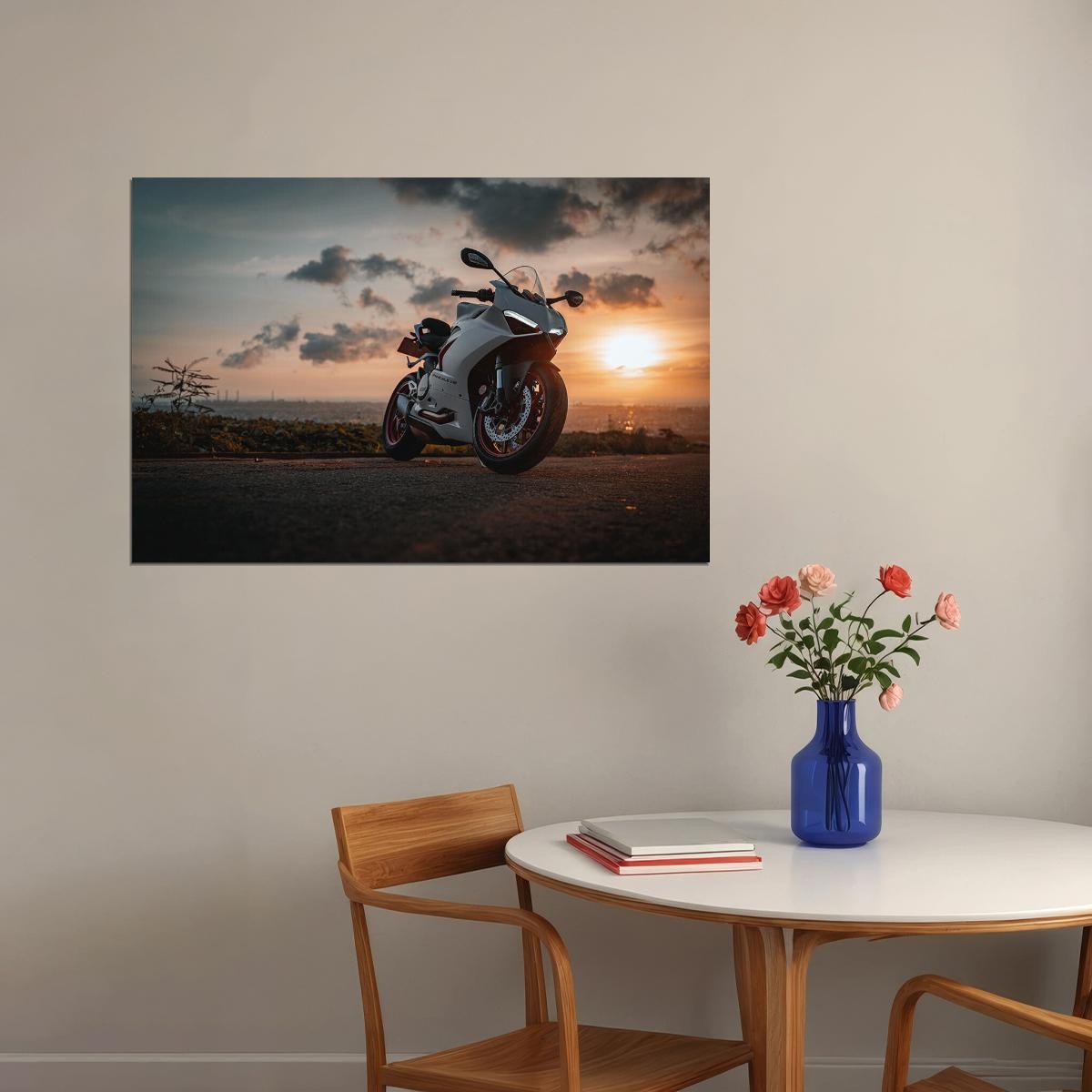 Ducati Racing Motorcycle Expensive Motorcycle Poster Wall Art Print Home Wall Decor - xonomax
