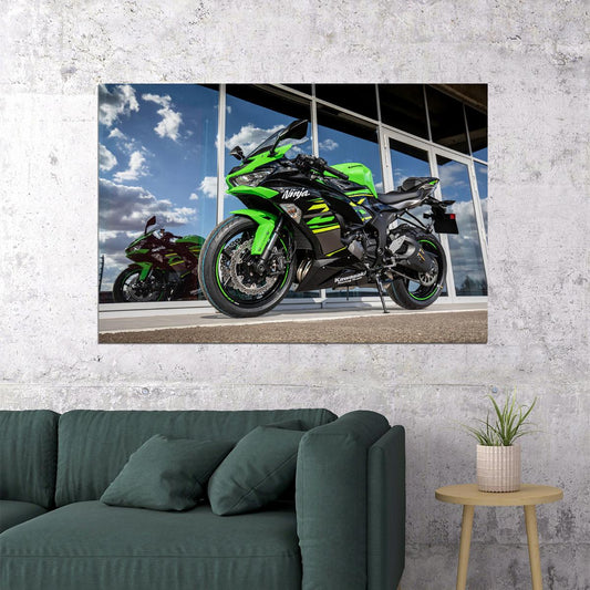 Kawasaki Ninja Zx 6r Motorcycle Enthusiasts Poster Wall Art Print Home Wall Decor - xonomax