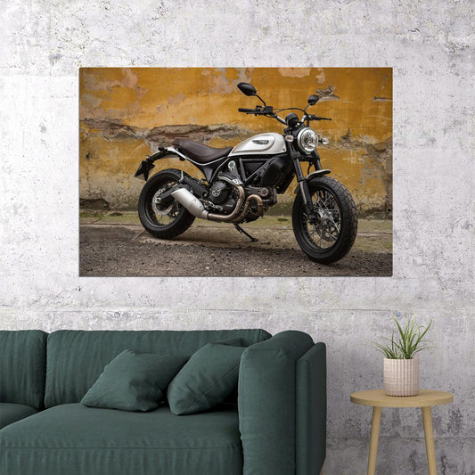 Ducati Scrambler Sports Model Motorcycle Poster Wall Art Print Home Wall Decor - xonomax