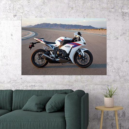 Honda Cbr 1000 Rr Racing Motorcycle Track Poster Wall Art Print Home Wall Decor - xonomax