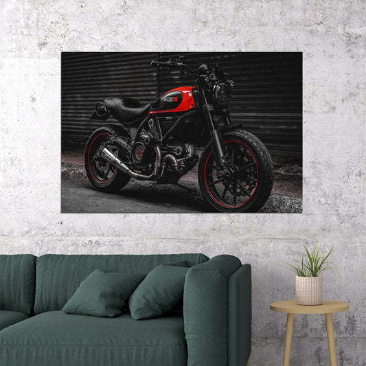 Ducati Scrambler X Urban Enduro Motorcycle Poster Wall Art Print Home Wall Decor - xonomax