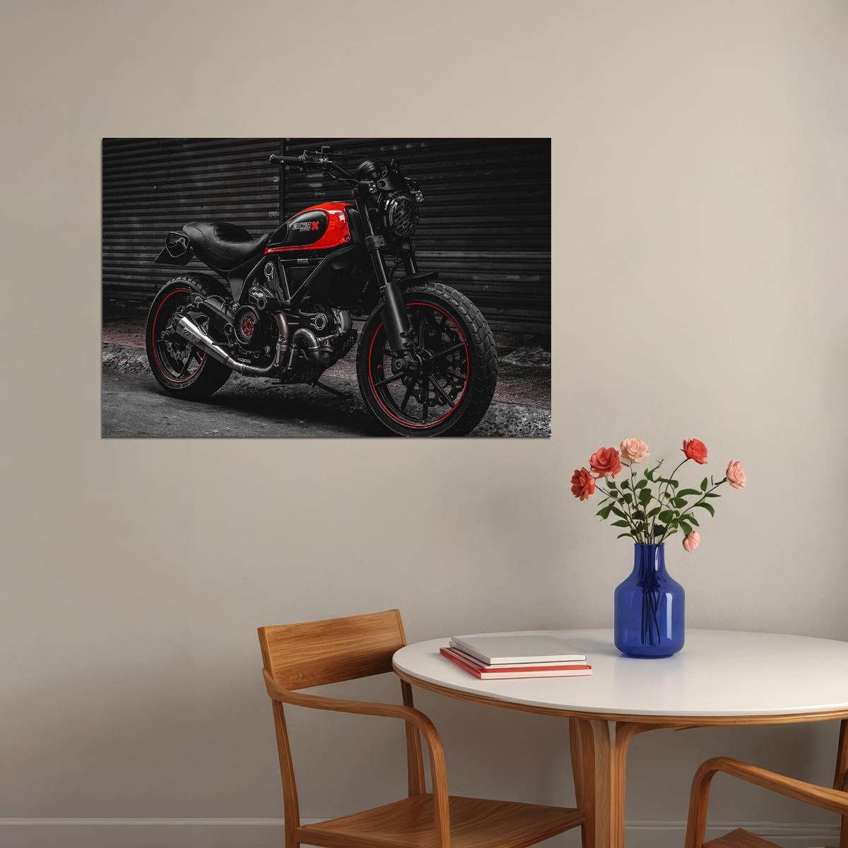Ducati Scrambler X Urban Enduro Motorcycle Poster Wall Art Print Home Wall Decor