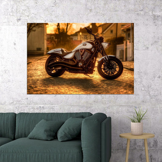 Victory Motorcycles Hammer Classic Motorcycle Poster Wall Art Print Home Wall Decor - xonomax