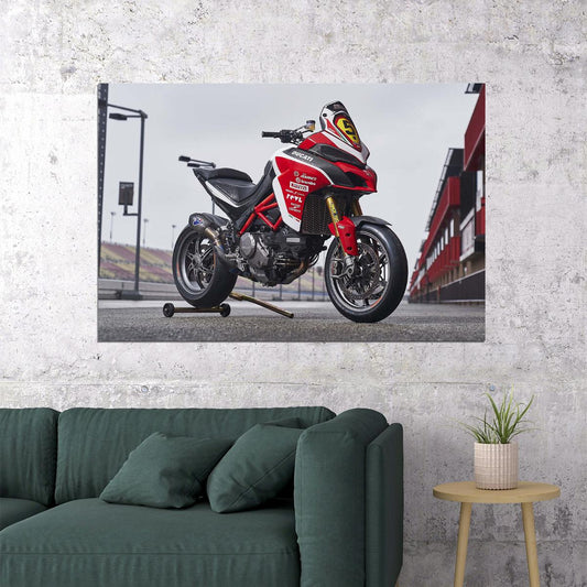 Ducati Multistrada 1260 Pikes Peak Speed Poster Wall Art Print Home Wall Decor - xonomax