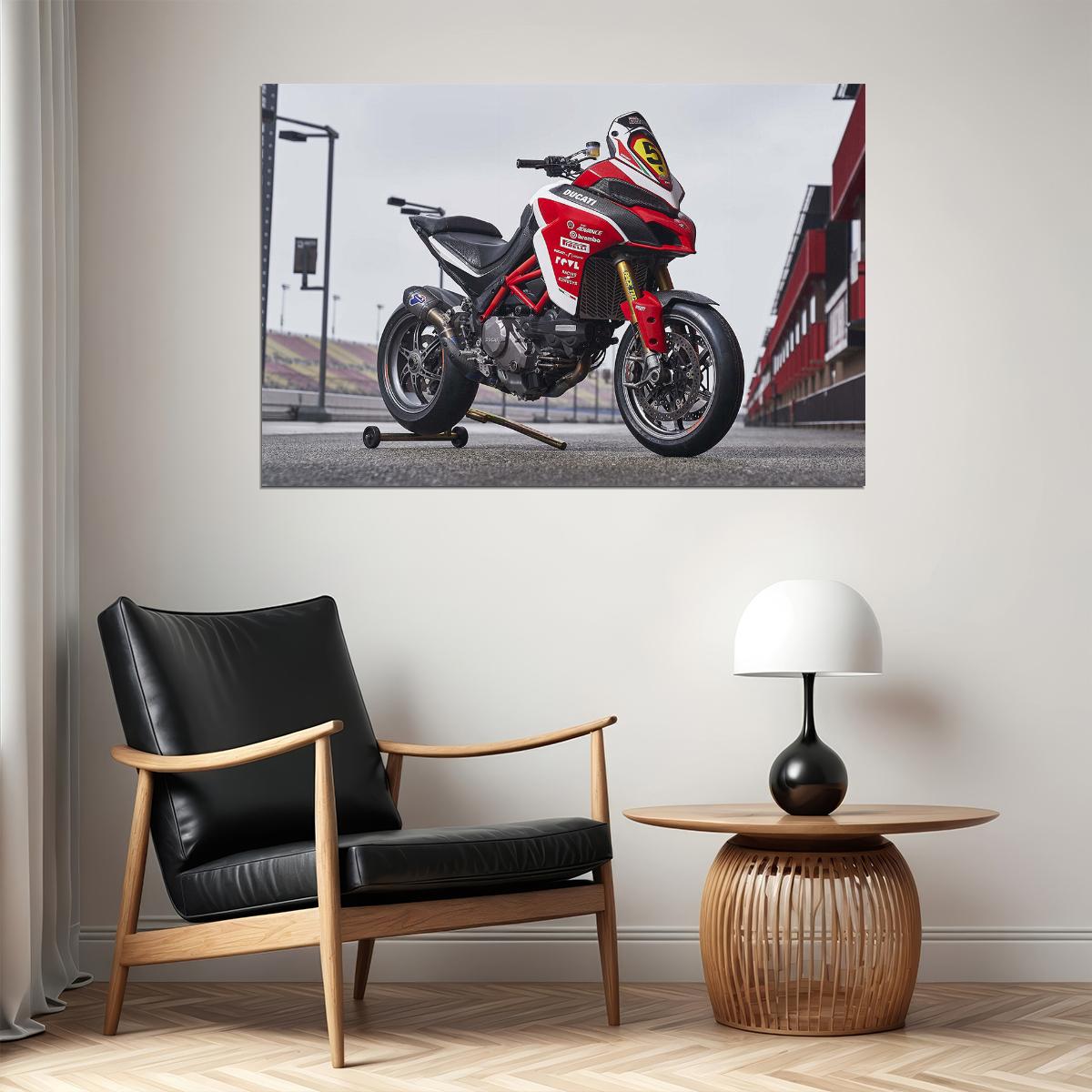 Ducati Multistrada 1260 Pikes Peak Speed Poster Wall Art Print Home Wall Decor - xonomax