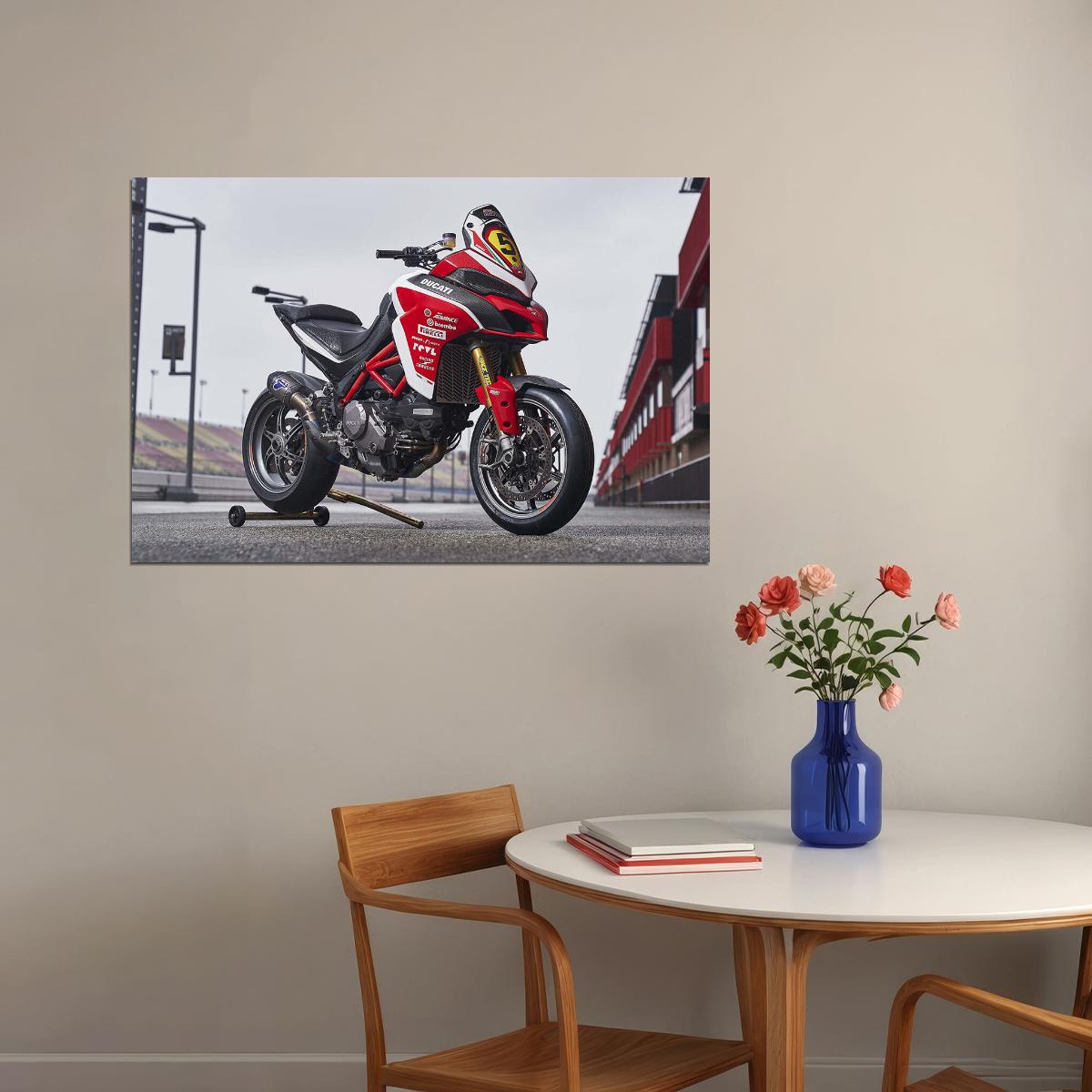 Ducati Multistrada 1260 Pikes Peak Speed Poster Wall Art Print Home Wall Decor - xonomax