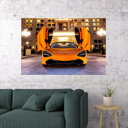 Mclaren 720s At Duabi Sports Car Racing Car Poster Wall Art Print Home Wall Decor - xonomax