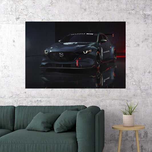 Mazda 3 Tcr Sports Car Vehicle Automotive Poster Wall Art Print Home Wall Decor - xonomax
