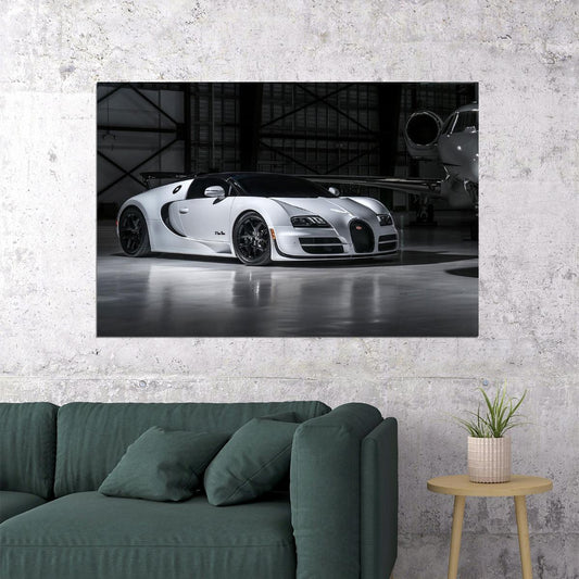 Bugatti Veyron Grand Sport Roadster Vitesse Poster Wall Art Print Home Wall Decor - xonomax