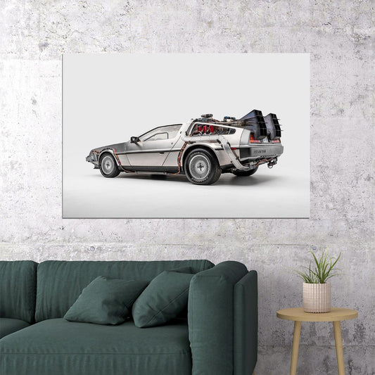 Time Machine Car De Lorean Dmc-12 Poster Wall Art Print Home Wall Decor - xonomax