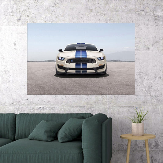 Shelby Gt350 Heritage Edition Front View Poster Wall Art Print Home Wall Decor - xonomax