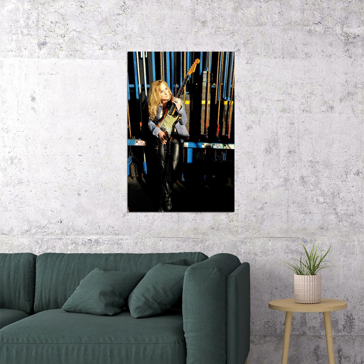 Melissa Etheridge Black Leather Black White Poster Wall Art Print Home Wall Decor