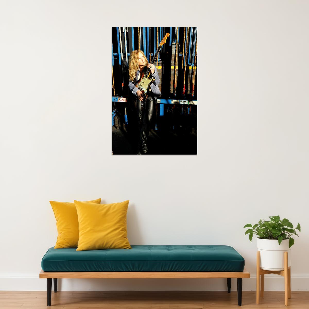 Melissa Etheridge Black Leather Black White Poster Wall Art Print Home Wall Decor