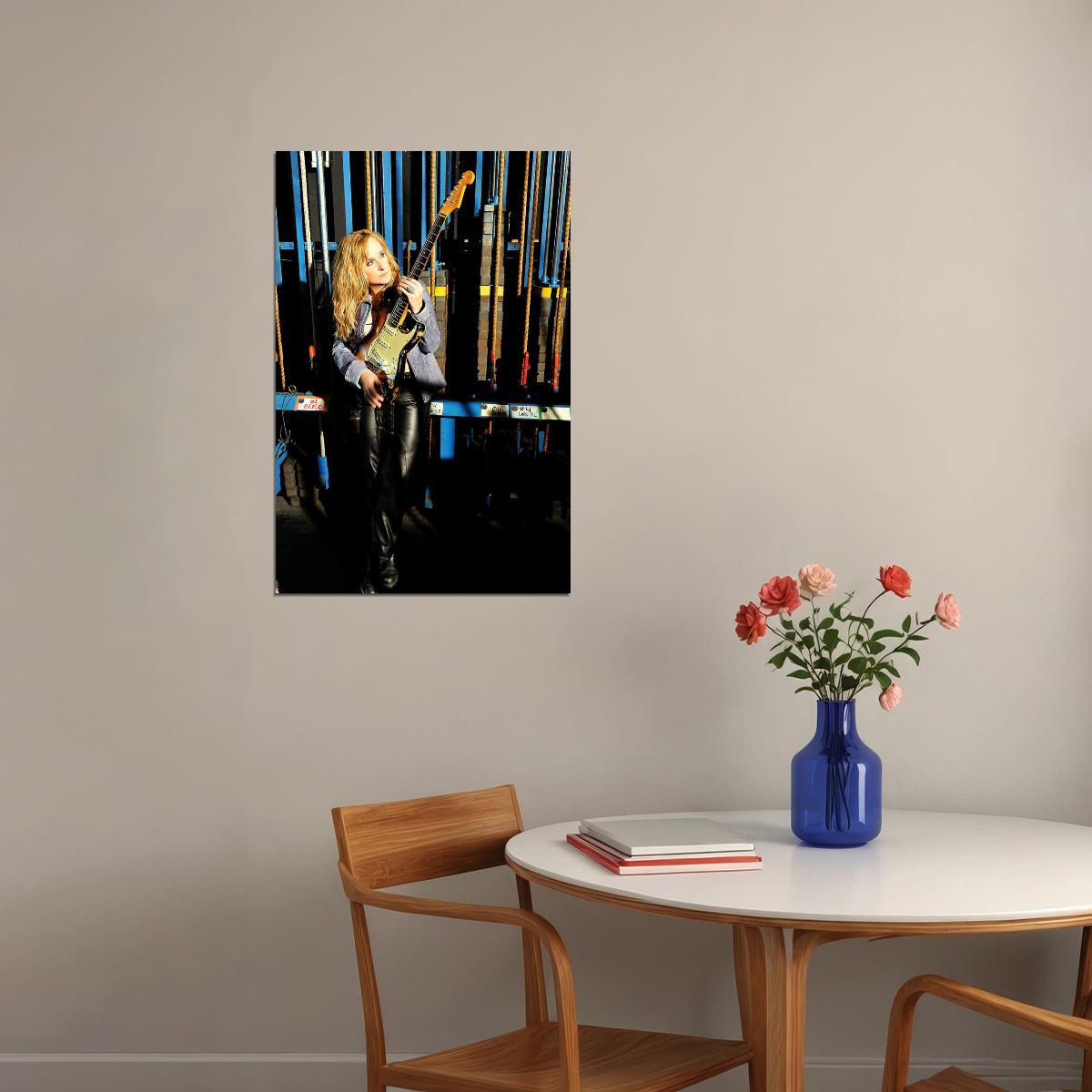 Melissa Etheridge Black Leather Black White Poster Wall Art Print Home Wall Decor