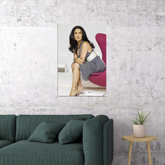 Actress Salma Hayek Sexy Low Cut Dress Poster Wall Art Print Home Wall Decor - xonomax