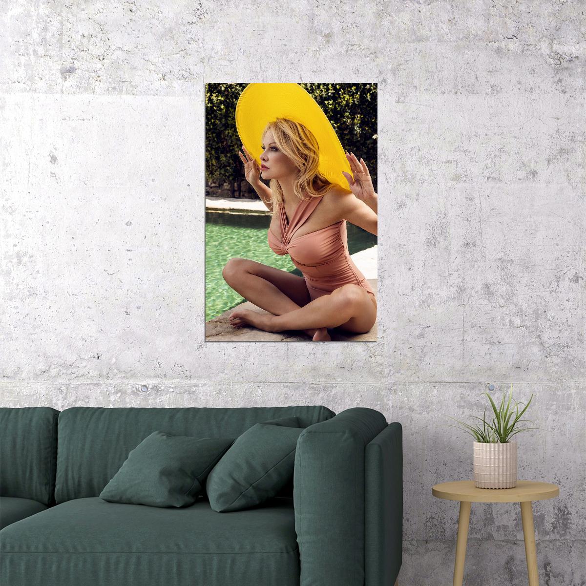 Pamela Pam Anderson Sexy Model Posing In Swimsuit Poster Wall Art Print Home Wall Decor