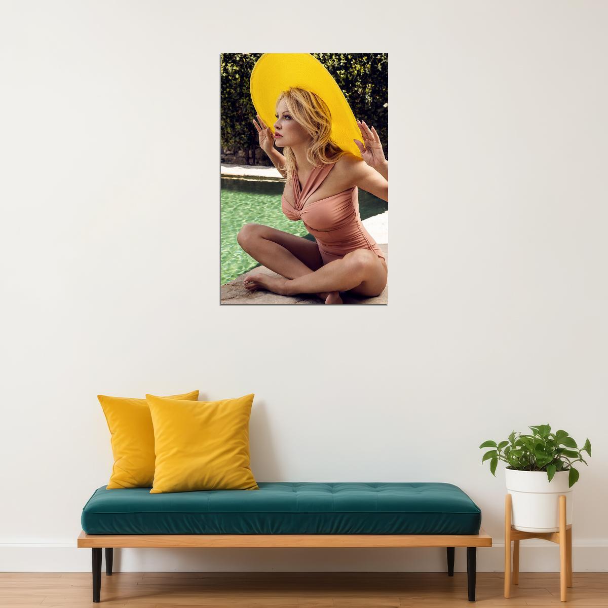 Pamela Pam Anderson Sexy Model Posing In Swimsuit Poster Wall Art Print Home Wall Decor