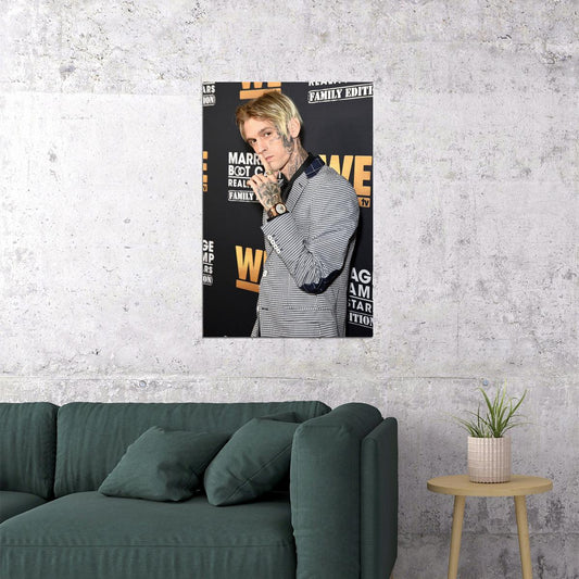 Aaron Carter Blue Hair Music Artist Singer Poster Wall Art Print Home Wall Decor - xonomax