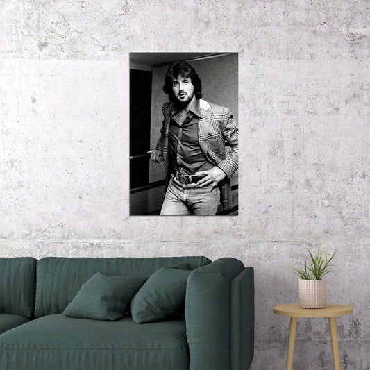 Sylvester Stallone Movie Actor Artist Black White Poster Wall Art Print Home Wall Decor - xonomax