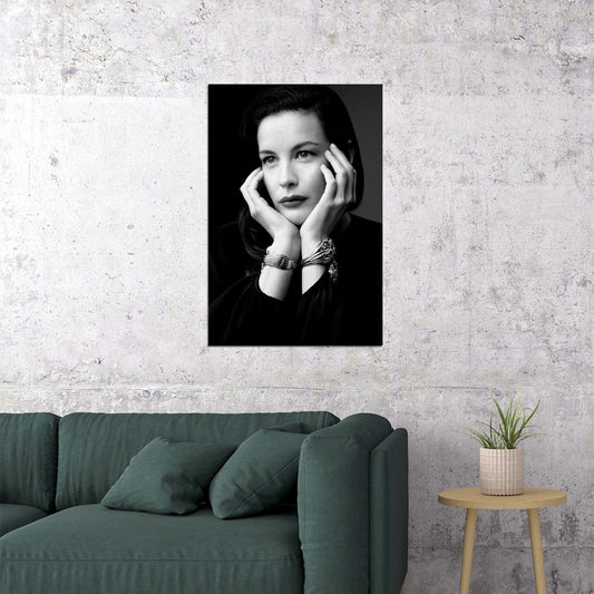 Liv Tyler Sexy Female Model Photo Black And White Poster Wall Art Print Home Wall Decor - xonomax