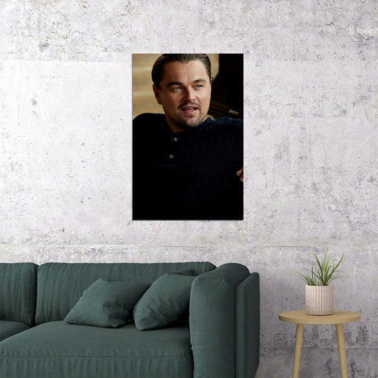 Actor Actress Leonardo Dicaprio In Black Jacket Poster Wall Art Print Home Wall Decor - xonomax